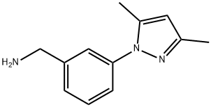 [3-(3,5-dimethylpyrazol-1-yl)phenyl]methanamine 结构式