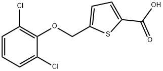 5-[(2,6-Dichlorophenoxy)methyl]thiophene-2-carboxylic acid Struktur