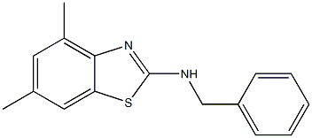 N-ベンジル-4,6-ジメチルベンゾチアゾール-2-アミン 化学構造式