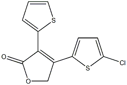 4-(5-chlorothiophen-2-yl)-3-(thiophen-2-yl)furan-2(5H)-one 结构式
