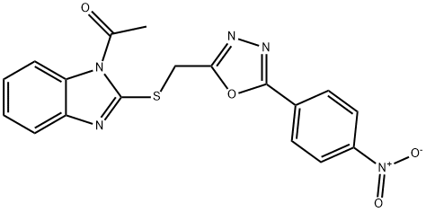 754999-32-1 1-[2-({[5-(4-nitrophenyl)-1,3,4-oxadiazol-2-yl]methyl}sulfanyl)-1H-benzimidazol-1-yl]ethanone