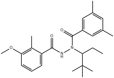 N'-(3,5-dimethylbenzoyl)-N'-(2,2-dimethylpentan-3-yl)-3-methoxy-2-methylbenzohydrazide Structure