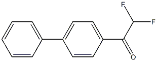 2,2-difluoro-1-(4-phenylphenyl)ethanone Struktur