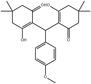 2,2'-[(4-methoxyphenyl)methanediyl]bis(3-hydroxy-5,5-dimethylcyclohex-2-en-1-one),7560-94-3,结构式