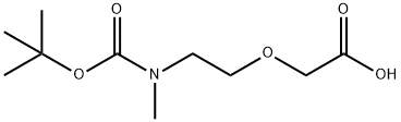 [2-(N-Boc-N-methyl-amino)-ethoxy]-acetic acid 化学構造式