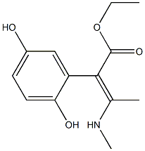 ethyl (2E)-2-(2,5-dihydroxyphenyl)-3-(methylamino)-2-butenoate Structure