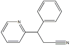 3-phenyl-3-(pyridin-2-yl)propanenitrile Structure