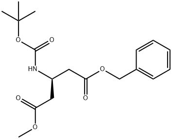 (S)-1-BENZYL 5-METHYL 3-((TERT-BUTOXYCARBONYL)AMINO)PENTANEDIOATE Struktur