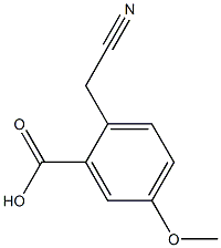 Benzoicacid, 2-(cyanomethyl)-5-methoxy- Structure