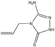 4-烯丙基-5-氨基-2,4-二氢-3H-1,2,4-三唑-3-硫酮, 76267-74-8, 结构式