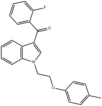 (2-fluorophenyl){1-[2-(4-methylphenoxy)ethyl]-1H-indol-3-yl}methanone Structure