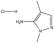 1H-吡唑-5-胺,1,4-二甲基,盐酸盐(1:1),76606-33-2,结构式