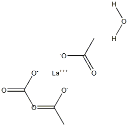 lanthanum(3+):triacetate:hydrate Struktur