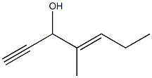 4-Hepten-1-yn-3-ol, 4-methyl-, (E)- Structure