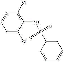 N-(2,6-ジクロロフェニル)ベンゼンスルホンアミド 化学構造式
