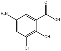 Benzoic acid, 5-amino-2,3-dihydroxy- Structure