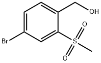 Benzenemethanol, 4-bromo-2-(methylsulfonyl)- Struktur