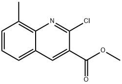 methyl 2-chloro-8-methylquinoline-3-carboxylate 化学構造式