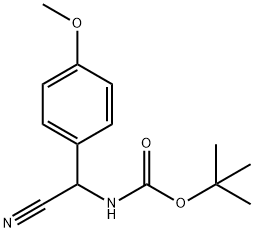 tert-butyl N-[cyano(4-methoxyphenyl)methyl]carbamate 化学構造式