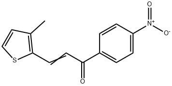 (2E)-3-(3-methylthiophen-2-yl)-1-(4-nitrophenyl)prop-2-en-1-one 化学構造式