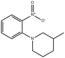 3-methyl-1-(2-nitrophenyl)piperidine 化学構造式