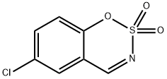 1,2,3-benzoxathiazine, 6-chloro-, 2,2-dioxide 化学構造式