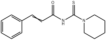 3-phenyl-N-(1-piperidinylcarbonothioyl)acrylamide 化学構造式