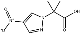 2-Methyl-2-(4-nitro-1H-pyrazol-1-yl)propanoic acid 结构式
