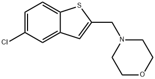 4-[(5-chloro-1-benzothien-2-yl)methyl]morpholine 化学構造式