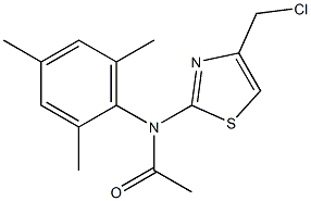 N-[4-(chloromethyl)-1,3-thiazol-2-yl]-N-(2,4,6-trimethylphenyl)acetamide Struktur