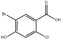 5-Bromo-2-chloro-4-hydroxy-benzoic acid Struktur