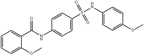 2-methoxy-N-(4-{[(4-methoxyphenyl)amino]sulfonyl}phenyl)benzamide 化学構造式