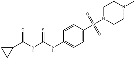 N-[({4-[(4-methyl-1-piperazinyl)sulfonyl]phenyl}amino)carbonothioyl]cyclopropanecarboxamide Structure