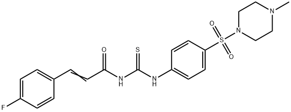 (E)-3-(4-fluorophenyl)-N-[[4-(4-methylpiperazin-1-yl)sulfonylphenyl]carbamothioyl]prop-2-enamide|