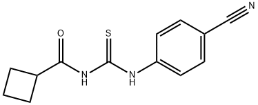 N-{[(4-cyanophenyl)amino]carbonothioyl}cyclobutanecarboxamide Structure