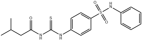 N-({[4-(anilinosulfonyl)phenyl]amino}carbonothioyl)-3-methylbutanamide 化学構造式