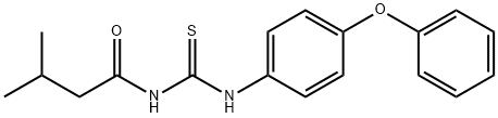 3-methyl-N-{[(4-phenoxyphenyl)amino]carbonothioyl}butanamide Structure