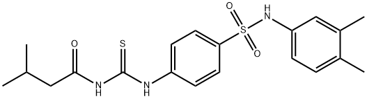 N-{[(4-{[(3,4-dimethylphenyl)amino]sulfonyl}phenyl)amino]carbonothioyl}-3-methylbutanamide,791792-04-6,结构式