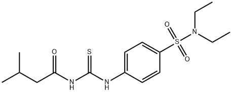 N-[({4-[(diethylamino)sulfonyl]phenyl}amino)carbonothioyl]-3-methylbutanamide Structure