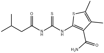 4,5-dimethyl-2-({[(3-methylbutanoyl)amino]carbonothioyl}amino)-3-thiophenecarboxamide|