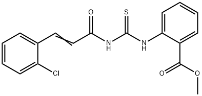 methyl 2-[({[3-(2-chlorophenyl)acryloyl]amino}carbonothioyl)amino]benzoate Struktur