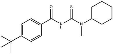 4-tert-butyl-N-{[cyclohexyl(methyl)amino]carbonothioyl}benzamide Struktur