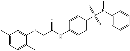 2-(2,5-dimethylphenoxy)-N-(4-{[methyl(phenyl)amino]sulfonyl}phenyl)acetamide Structure