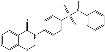 2-methoxy-N-(4-{[methyl(phenyl)amino]sulfonyl}phenyl)benzamide Struktur
