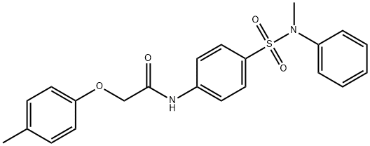 2-(4-methylphenoxy)-N-(4-{[methyl(phenyl)amino]sulfonyl}phenyl)acetamide Structure