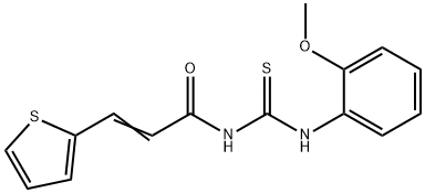 (E)-N-[(2-methoxyphenyl)carbamothioyl]-3-thiophen-2-ylprop-2-enamide Struktur