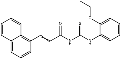 N-{[(2-ethoxyphenyl)amino]carbonothioyl}-3-(1-naphthyl)acrylamide Structure