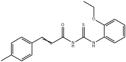N-{[(2-ethoxyphenyl)amino]carbonothioyl}-3-(4-methylphenyl)acrylamide Struktur