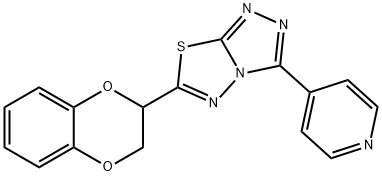 6-(2,3-dihydro-1,4-benzodioxin-3-yl)-3-pyridin-4-yl-[1,2,4]triazolo[3,4-b][1,3,4]thiadiazole Structure