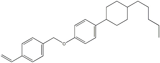 Benzene, 1-ethenyl-4-[[4-(4-pentylcyclohexyl)phenoxy]methyl]- Structure